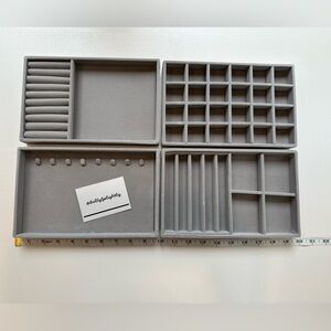 ProCase Set of 4 Jewelry Boxes Grey